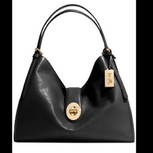 Coach Madison Carlyle Black Leather Shoulder Bag